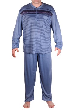 Lubomír pánské pyžamo dlouhé nohavice V2114/90 modrá XL