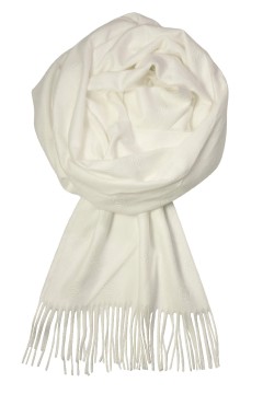 Bergamo white luxusní zimní šála hebká LZ-098
