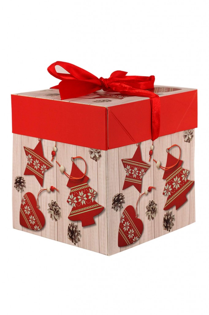 Vánoční dárková krabička velká 20 cm