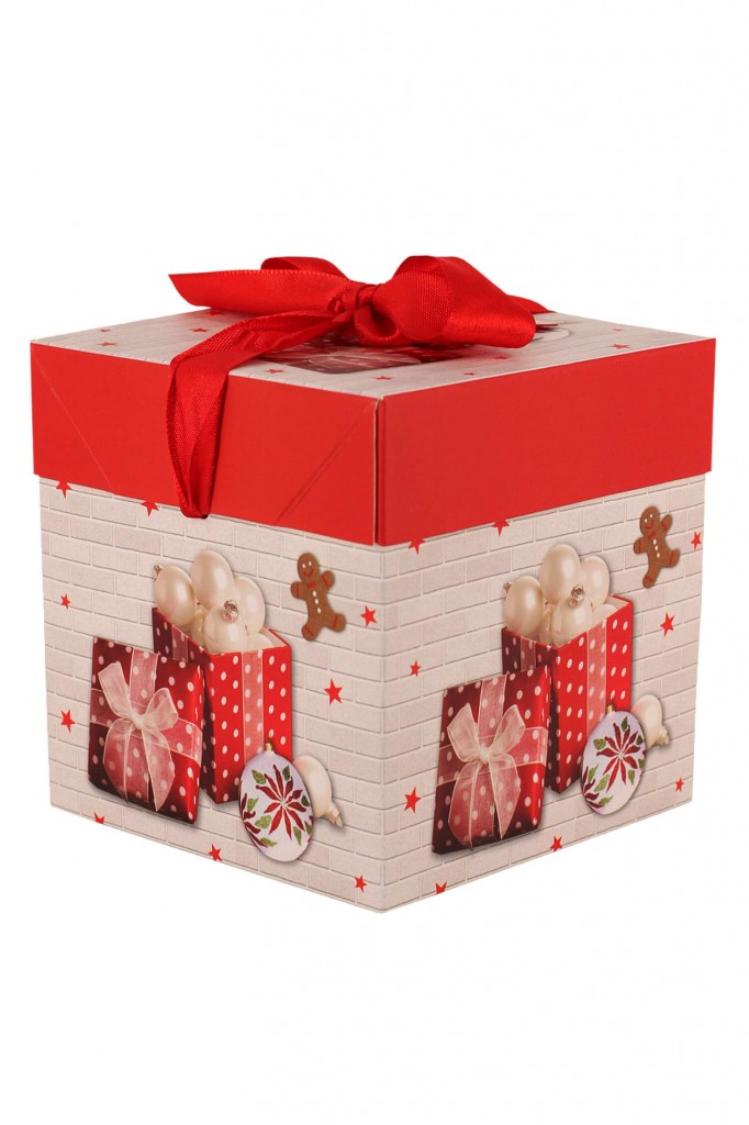 Vánoční dárková krabička velká 20 cm
