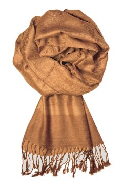 Vicenza kašmírová šála bronzová 79 světle hnědá