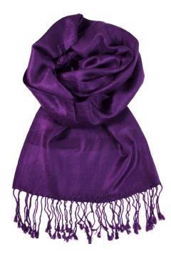 Milano elegantní jednobarevný šál_104 tmavě fialová