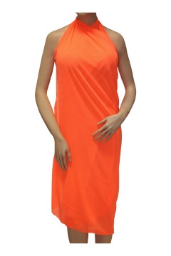 Janette Orange lehký pareo šátek oranžová zářivá