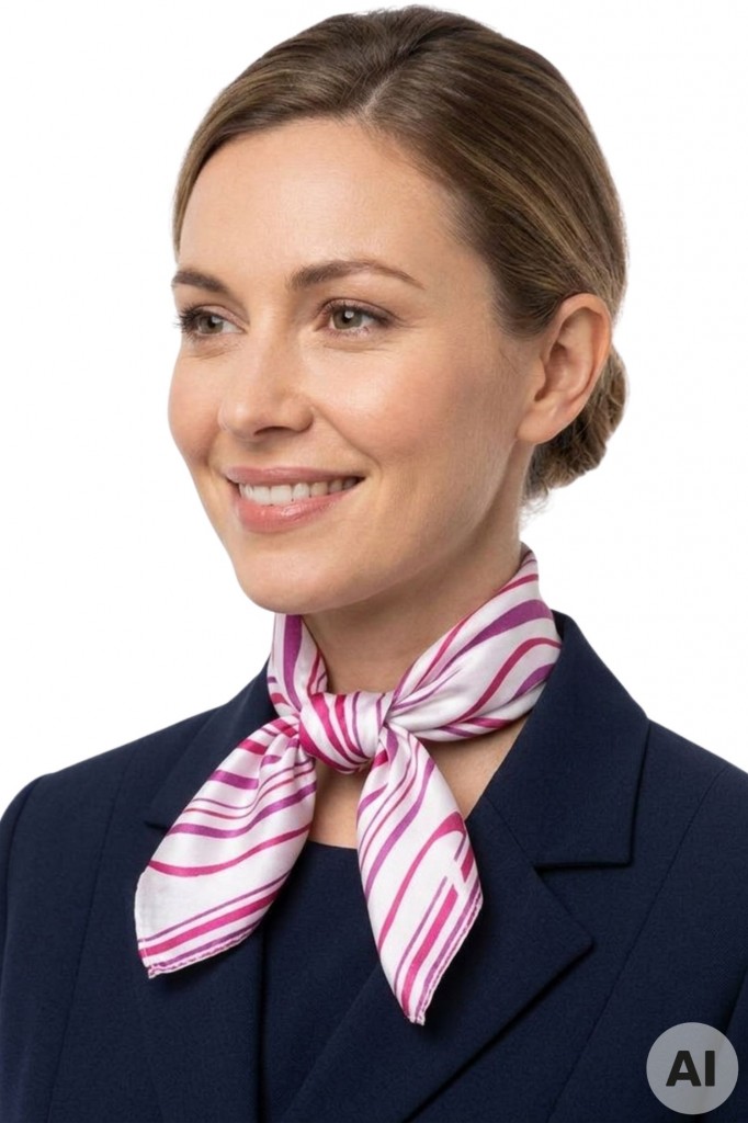 Marija Rossie šátek na krk letuška růžová