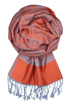 Venezia kašmírový šál - pašmína_54 tmavě oranžová