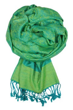 Venezia kašmírový šál - pašmína_96 zelená