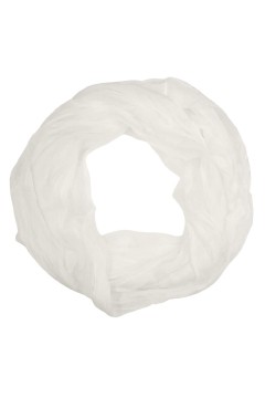 Jednobarevná kruhová šála - Dotek lehkosti bílá