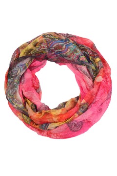 Lehká duhová kruhová šála se vzorem Pastel Air