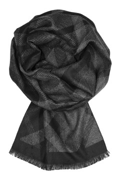 Lord károvaný pánský šál ke kabátu tmavě šedá