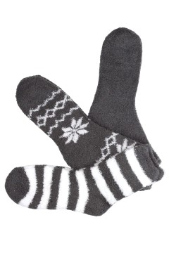 Žinylkové chlupaté ponožky H6001 - 3 páry