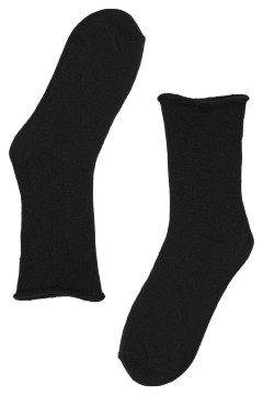 Zimní thermo ponožky s volným zdravotním lemem bambus 6060 - 2páry černá 35-38