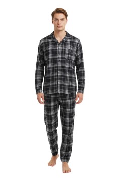 Pánské pyžamo rozpínací kostkované Gianvaglia 2502