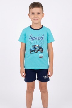 Chlapecké bavlněné pyžamo Jáchym 2671 světle modrá 5-6 let