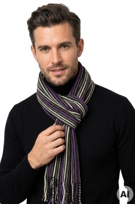 Clifton Purple pánská zimní šála fialová