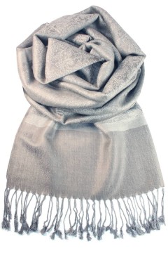 Venezia kašmírový šál - pašmína 105 světle šedá