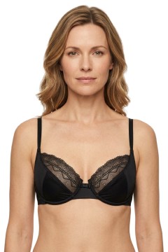Feminine Black Nur Die podprsenka s kosticemi