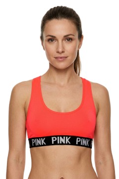 Pink bezešvá podprsenka záda motýlek