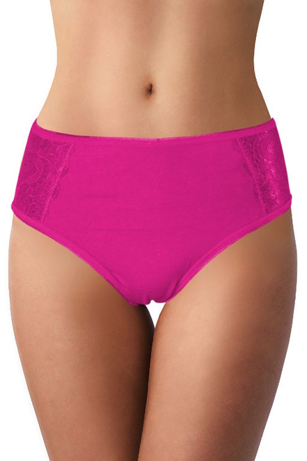 Amber bavlněné kalhotky s krajkou tmavě růžová velikost: XXL