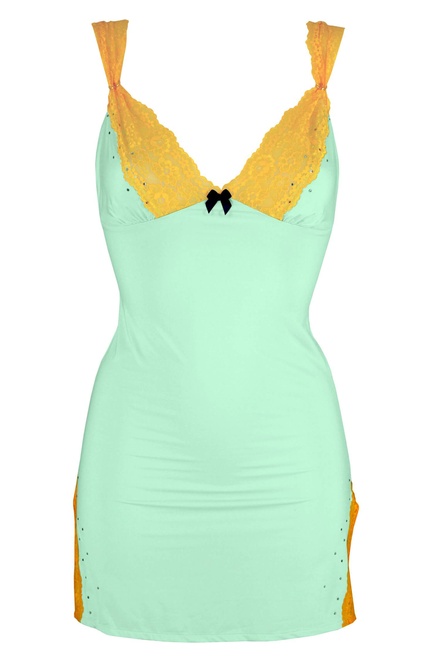 Laura Verde svůdná košilka - Diva světle zelená velikost: XS