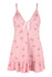 Erla Pink dámská košilka s krajkou a srdíčky 8788-06 (růžová, UNI)