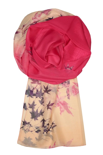Leaf rose lehký dámský šátek s potiskem LD-908