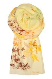 Leaf amber lehký dámský šátek s potiskem LD-908