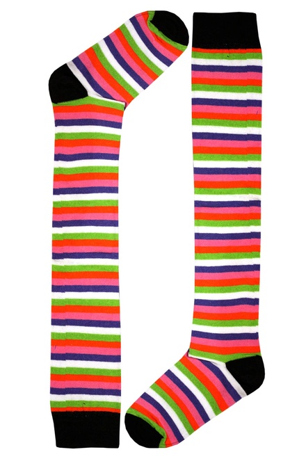 Stripes pruhované podkolenky - nadkolenky vícebarevná velikost: 36-40