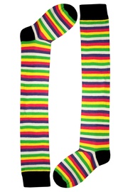 Stripes Knee Socks barevné pruhované podkolenky