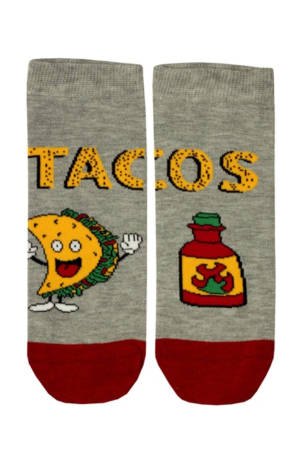Virgina Tacos veselé kotníčkové ponožky 68050 šedá velikost: 36-40