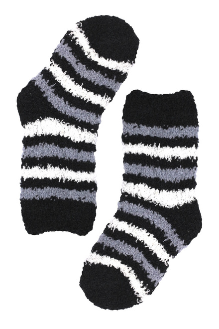 Žinilkové dětské ponožky černá velikost: 6-9 měs