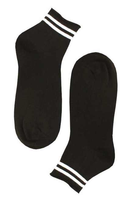 Pánské kotníkové bambus ponožky 3páry černá velikost: 43-47