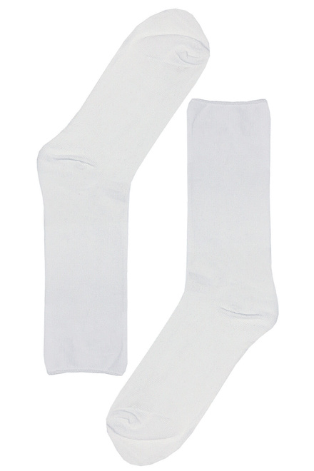 Klasické vysoké dámské ponožky bavlna 5 párů bílá velikost: 35-38