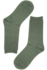 Dámské vlněné ponožky se stříbrnou nití - LY207