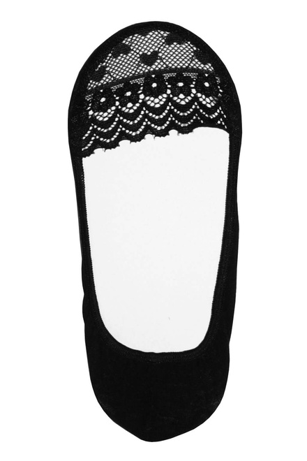 Krajkové neviditelné ponožky YS011 černá velikost: 35-38