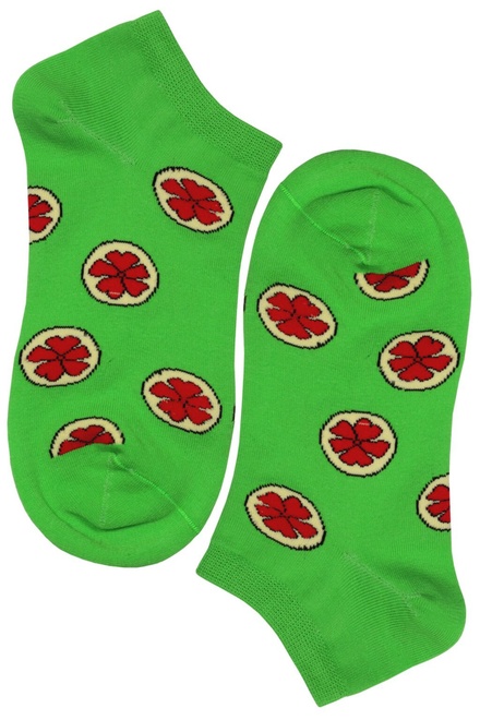 Crazy Socks kotníčkové bavlněné ponožky ECC2001 zelená velikost: 35-38