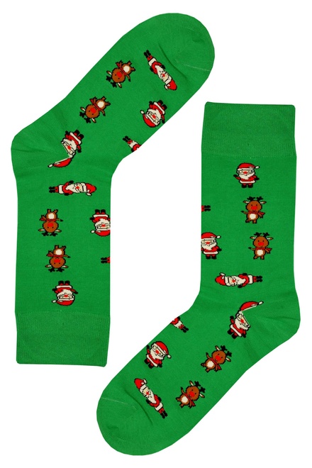 Pánské veselé ponožky AuraVia Vánoční červená velikost: 43-46