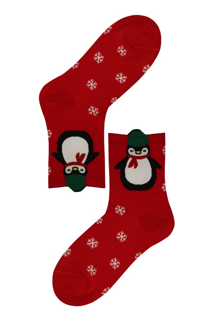 Vánoční vysoké ponožky dámské Tučňák