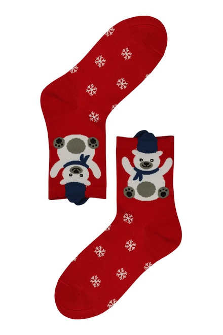 Vánoční vysoké ponožky dámské White bear