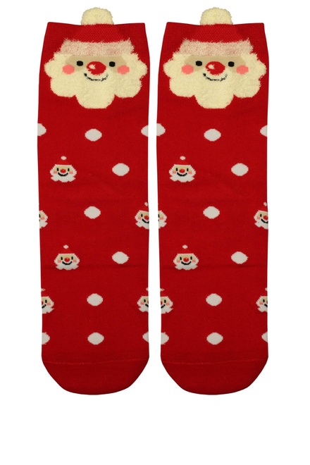 Vánoční vysoké ponožky dámské Santa