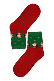 Vánoční ponožky s veselými Santa Clausi