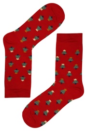 Pánské veselé ponožky s vánočními stromečky