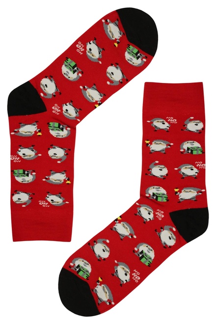 Pánské vánoční ponožky se skřítky červená velikost: 39-42