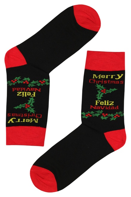 Feliz Viaje pánské vánoční ponožky černá velikost: 39-42