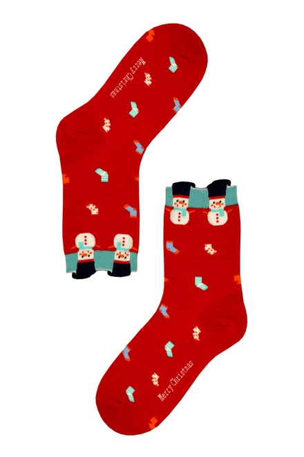 Sněhuláci - dámská vánoční ponožka