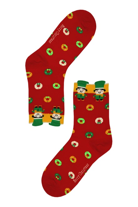 Veselé donuty - dámská vánoční ponožka