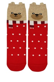 Vánoční puntíky - veselé dámské ponožky