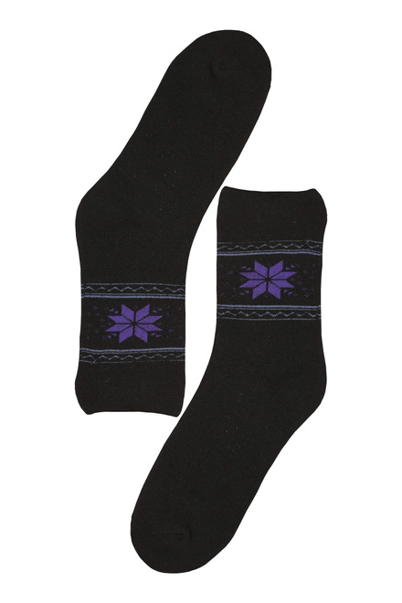 Thermo froté dámské zimní ponožky JW106-2páry vícebarevná velikost: 35-38
