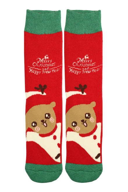 Virgina vánoční termo ponožky dámské perníček červená velikost: 39-42