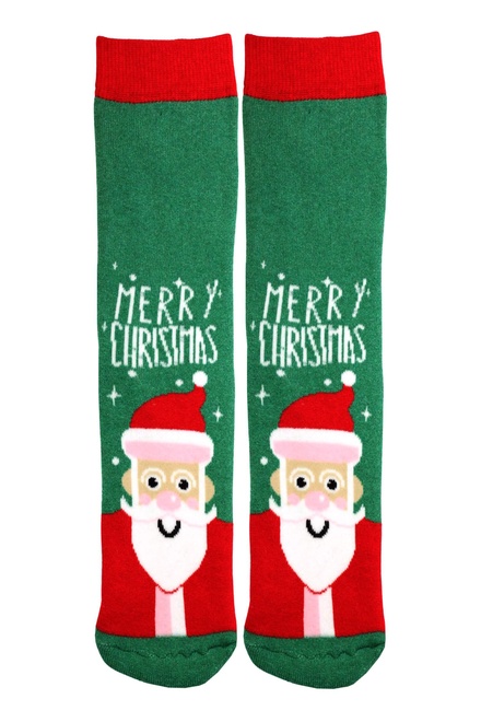 Virgina vánoční termo ponožky dámské santa claus zelená velikost: 35-38