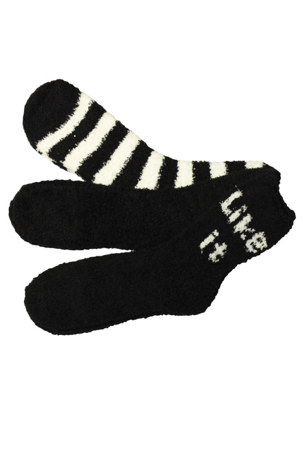 EmiRoss pánské chlupaté ponožky žinylka XLF-H6002 3 páry černá velikost: 39-42